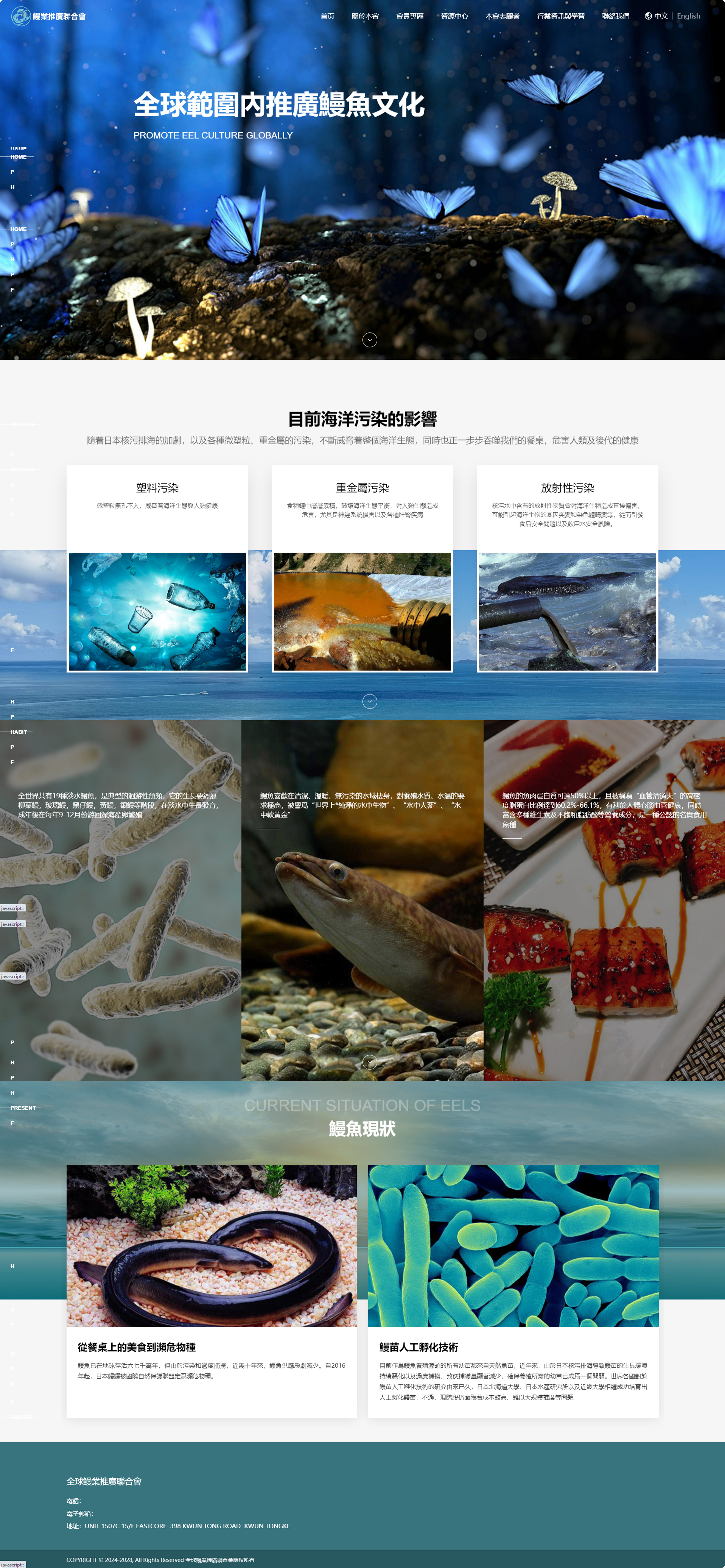 全球鰻業(yè)推廣聯(lián)合會(huì)香港企業(yè)官網(wǎng)開發(fā)建設(shè)制作案例 PC端預(yù)覽圖